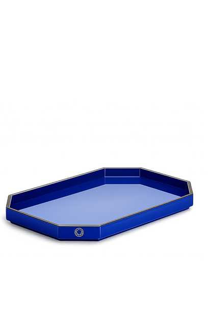 Plateau Octogone Bleu M