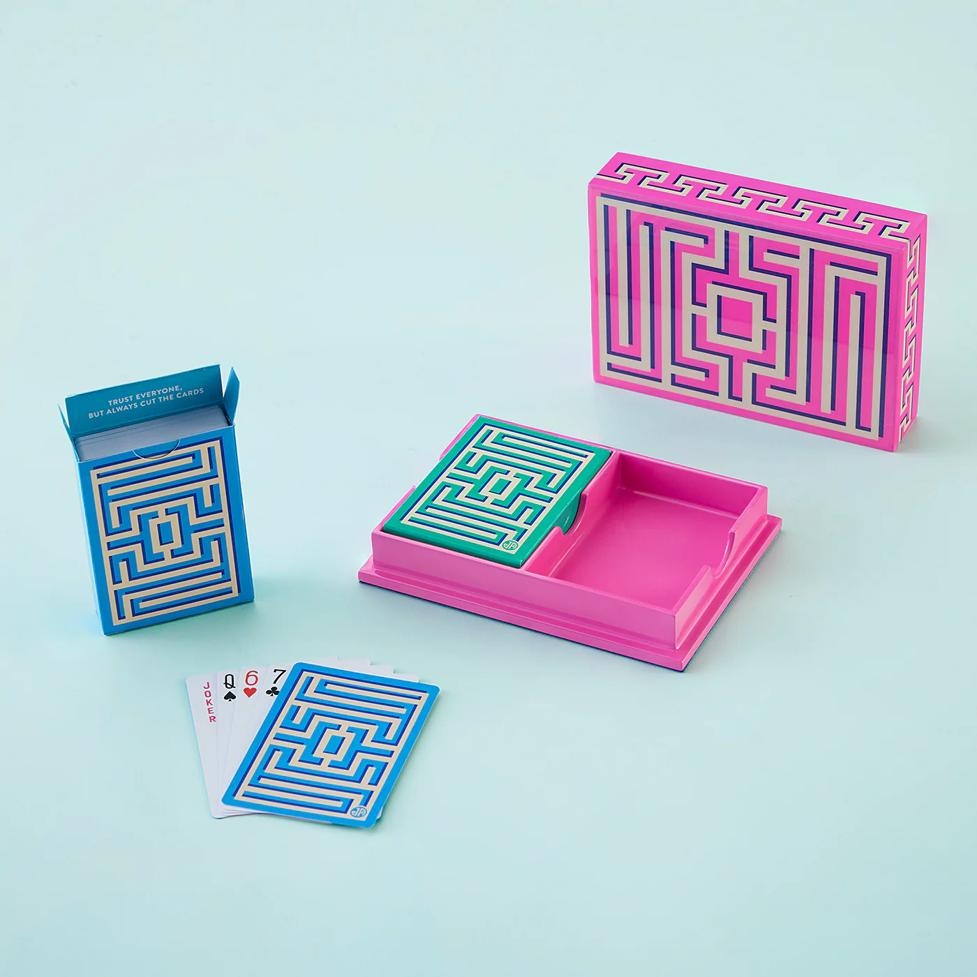 Cartes Labyrinth Laqué Néon Classical-3