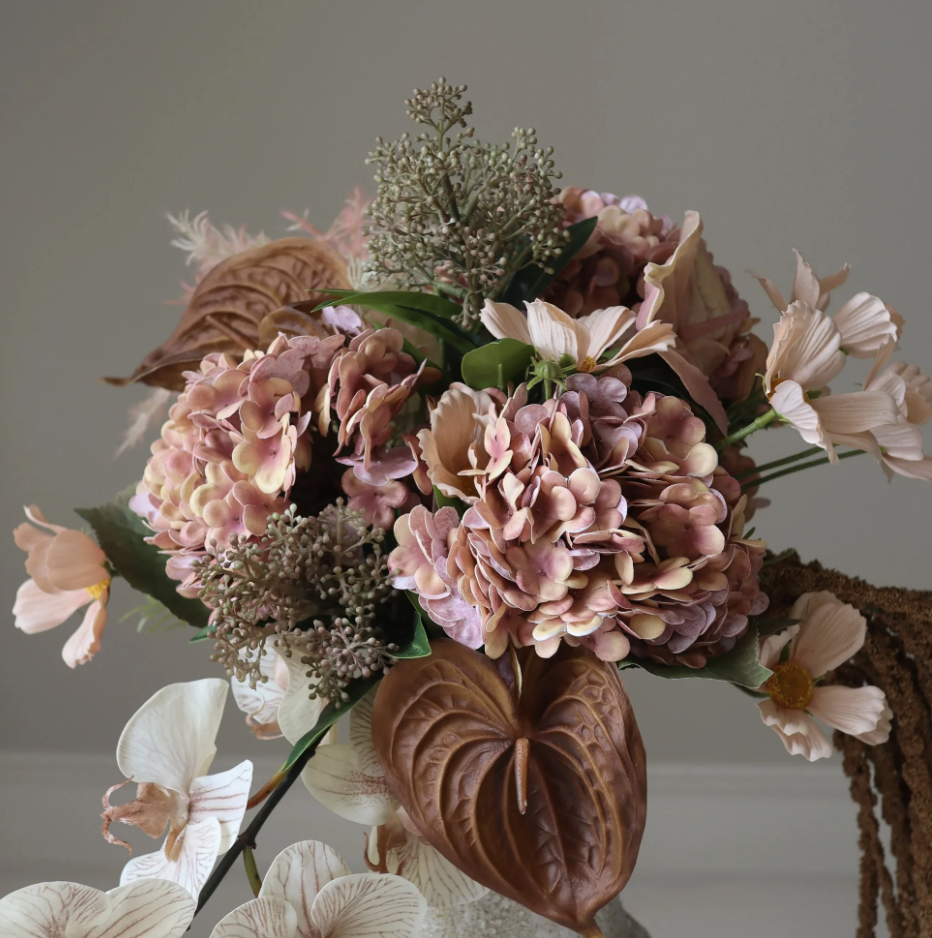Old Rose Artificial Flower Bouquet-4