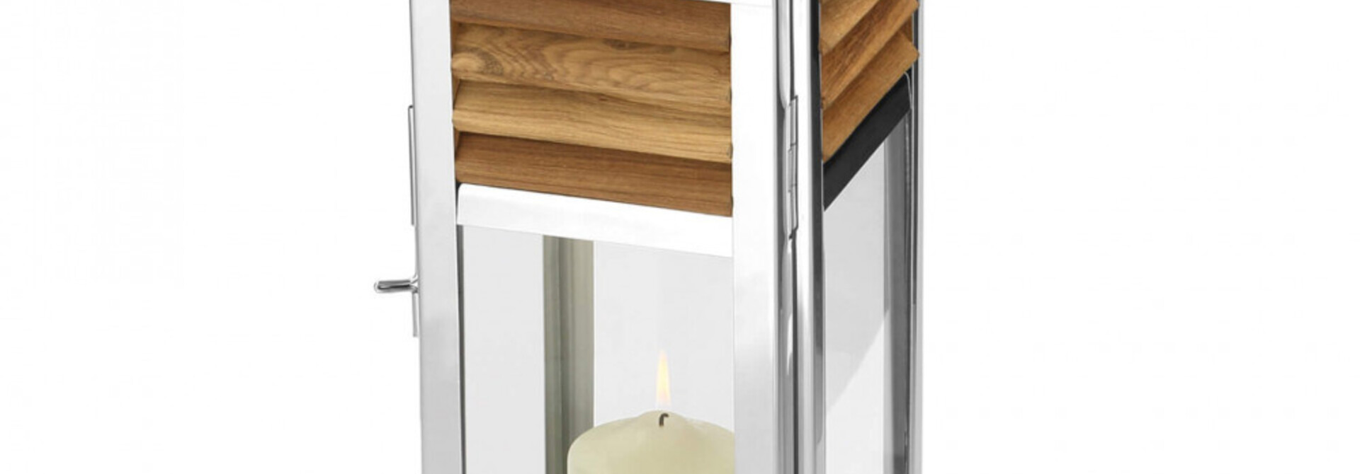 Lanterne Genua Teck & Acier Inoxydable H 45 cm