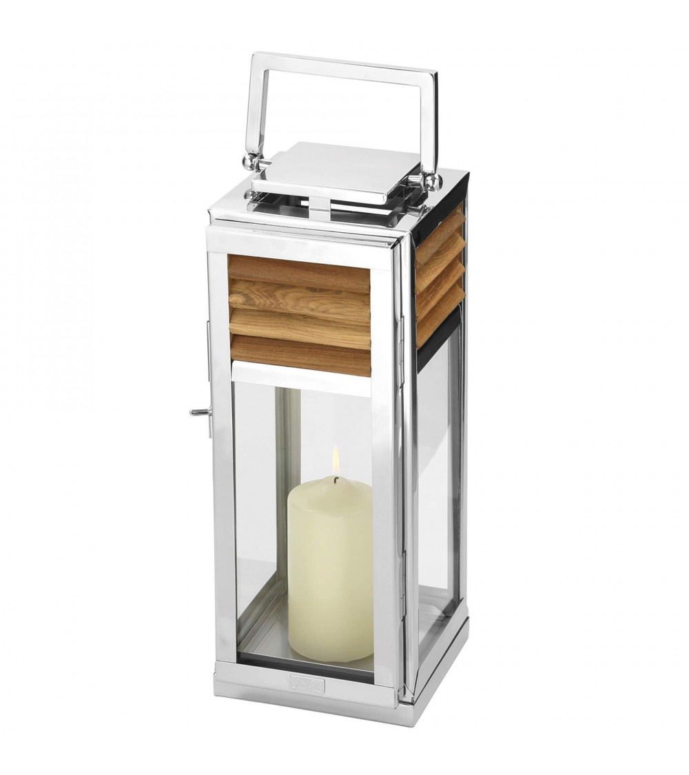 Lanterne Genua Teck & Acier Inoxydable H 45 cm-1