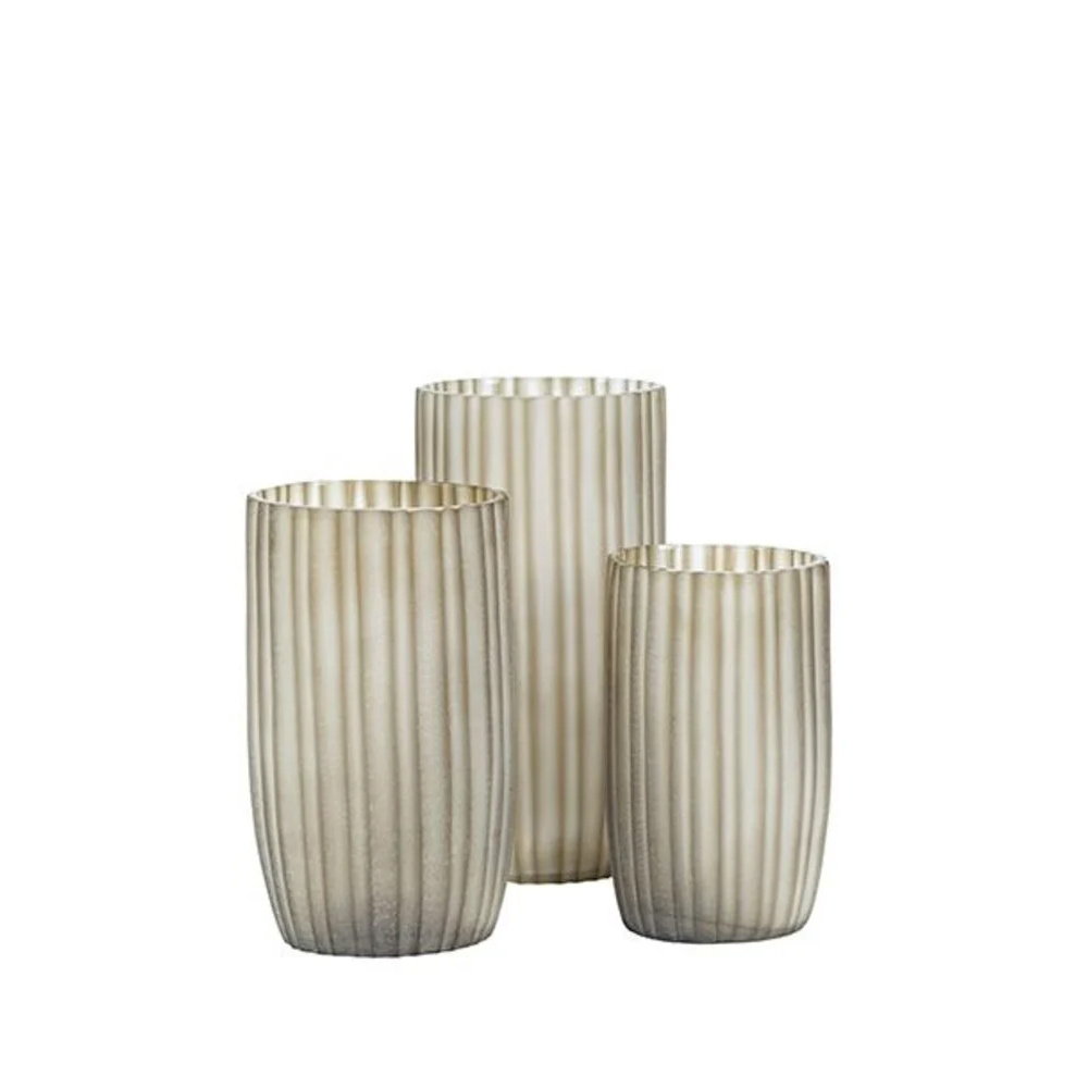 Vase Siena Verre Transparent Gris Fumé S-2