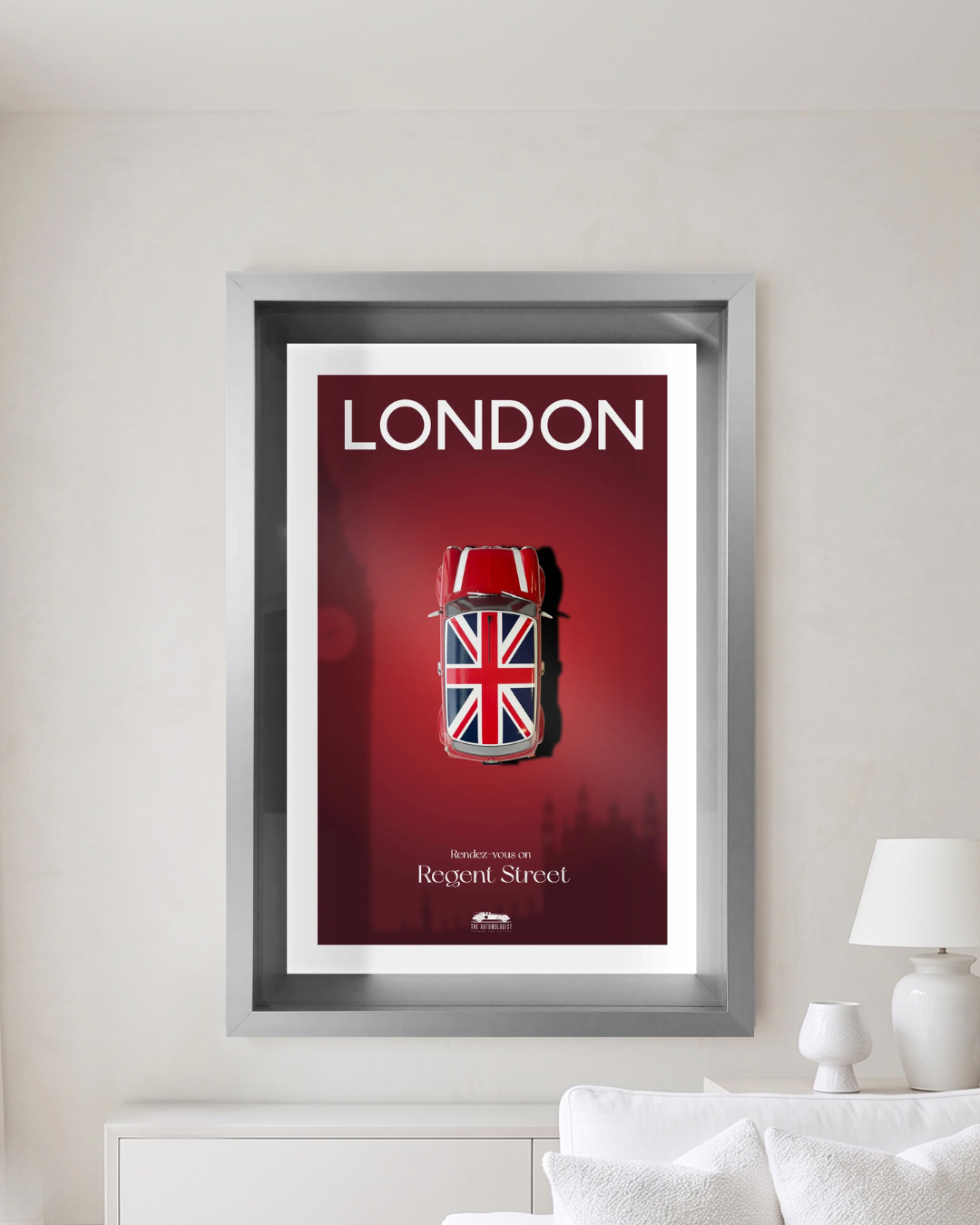 Cadre Mini Cooper Londres 40 x 60cm-2