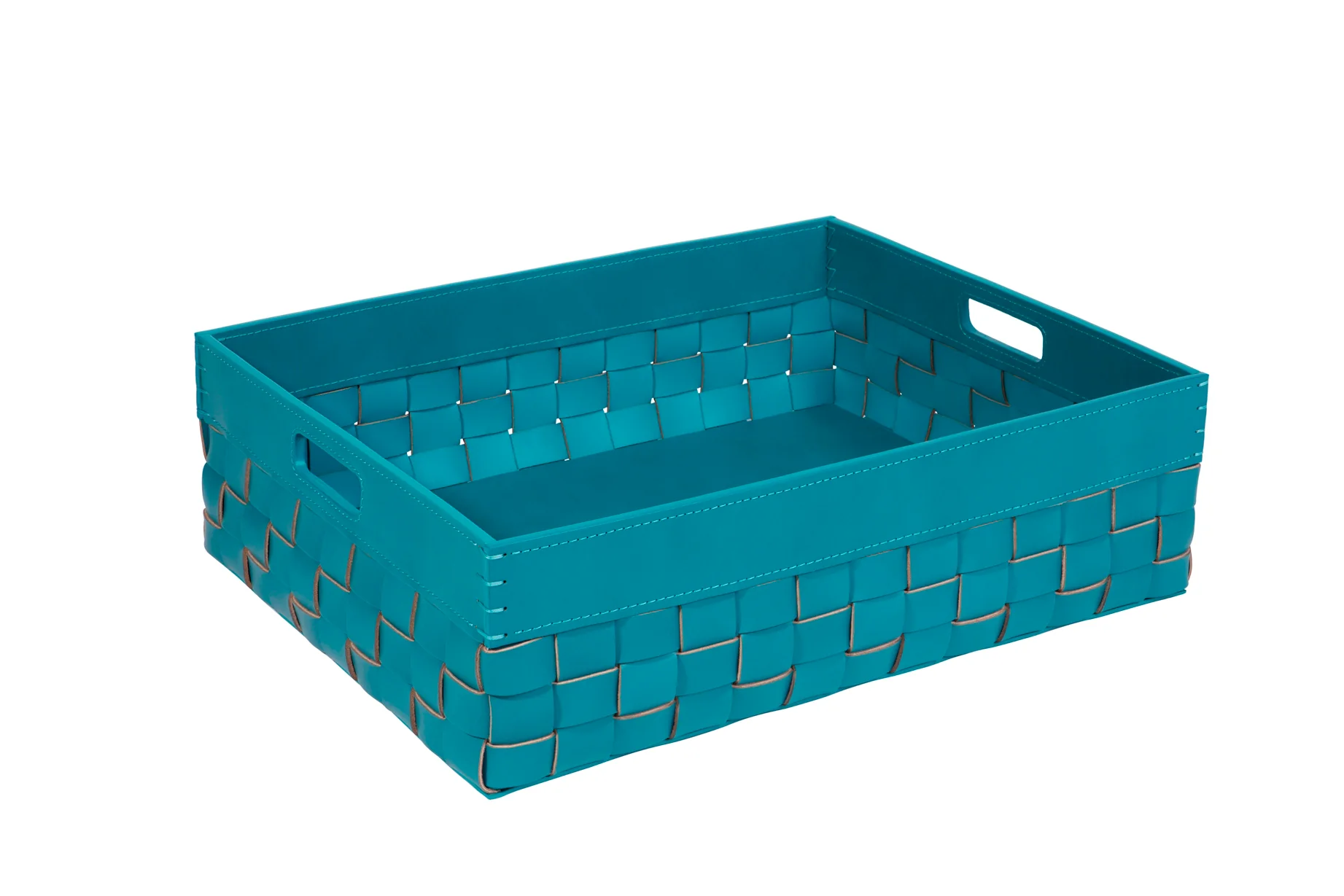 Panier de Rangement en Cuir Tressé – 62 × 45 × H18 cm-3