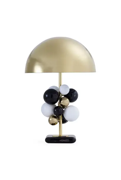 Globo Lampe de Table Noire/Blanche