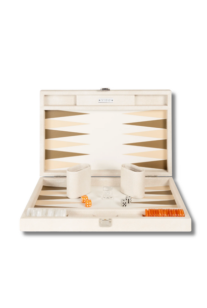 Backgammon Galuchat Beige Medium