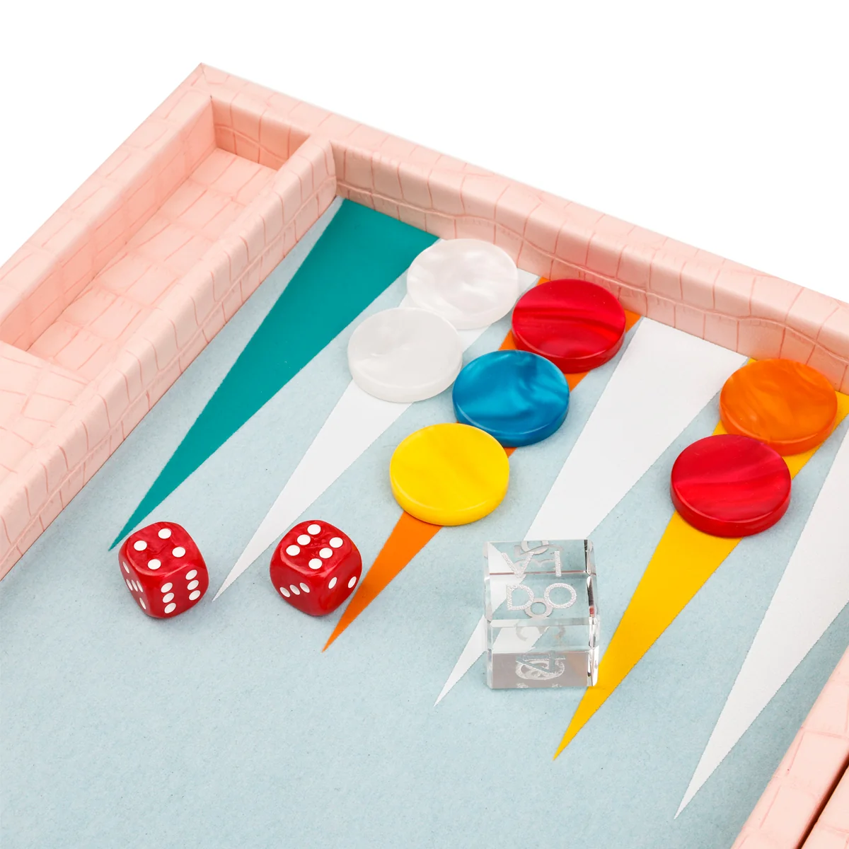Backgammon Crocodile Pink Medium-2