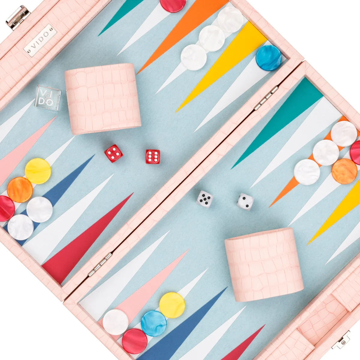 Backgammon Crocodile Pink Medium-5