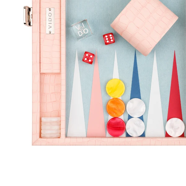 Backgammon Crocodile Pink Medium-4