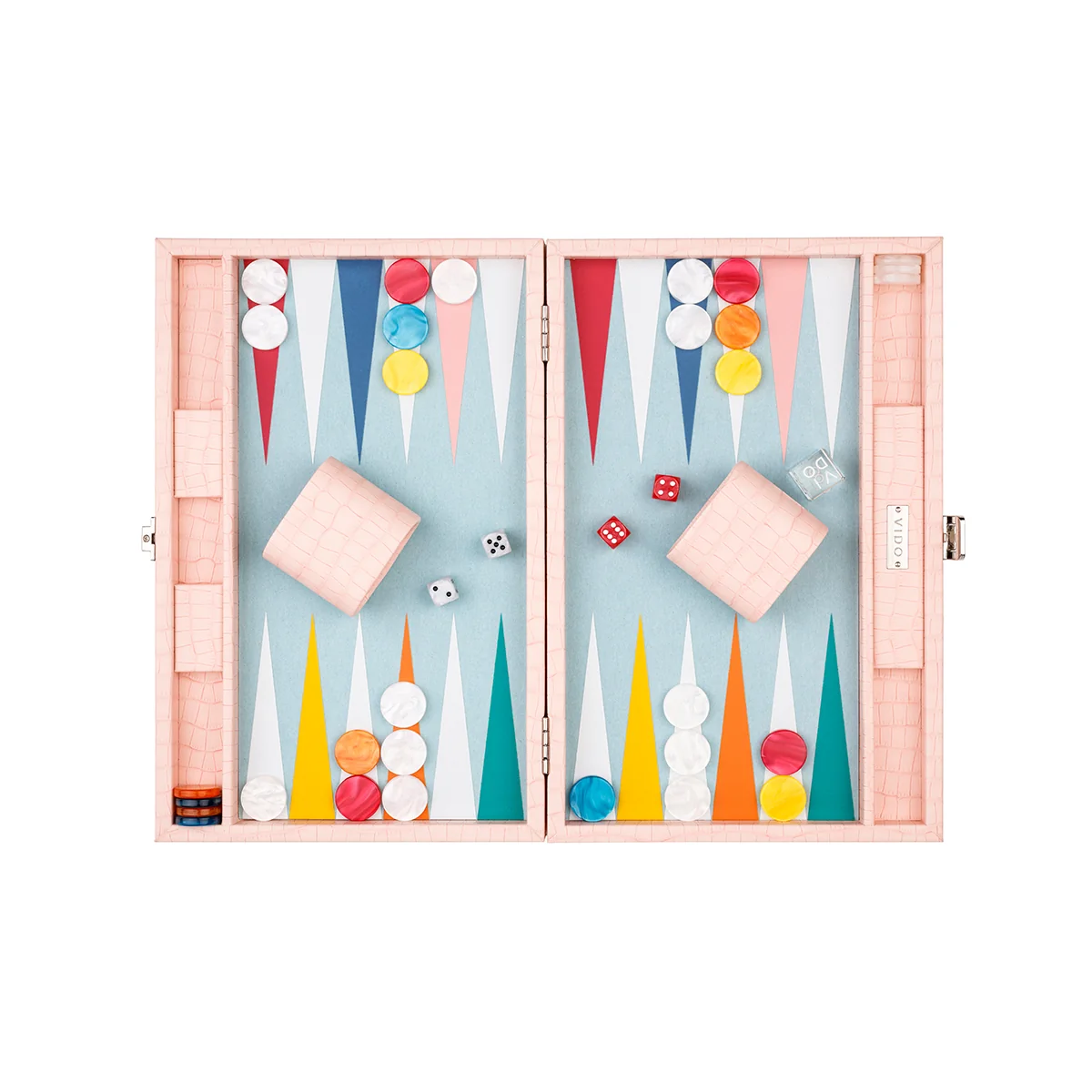 Backgammon Crocodile Pink Medium-3