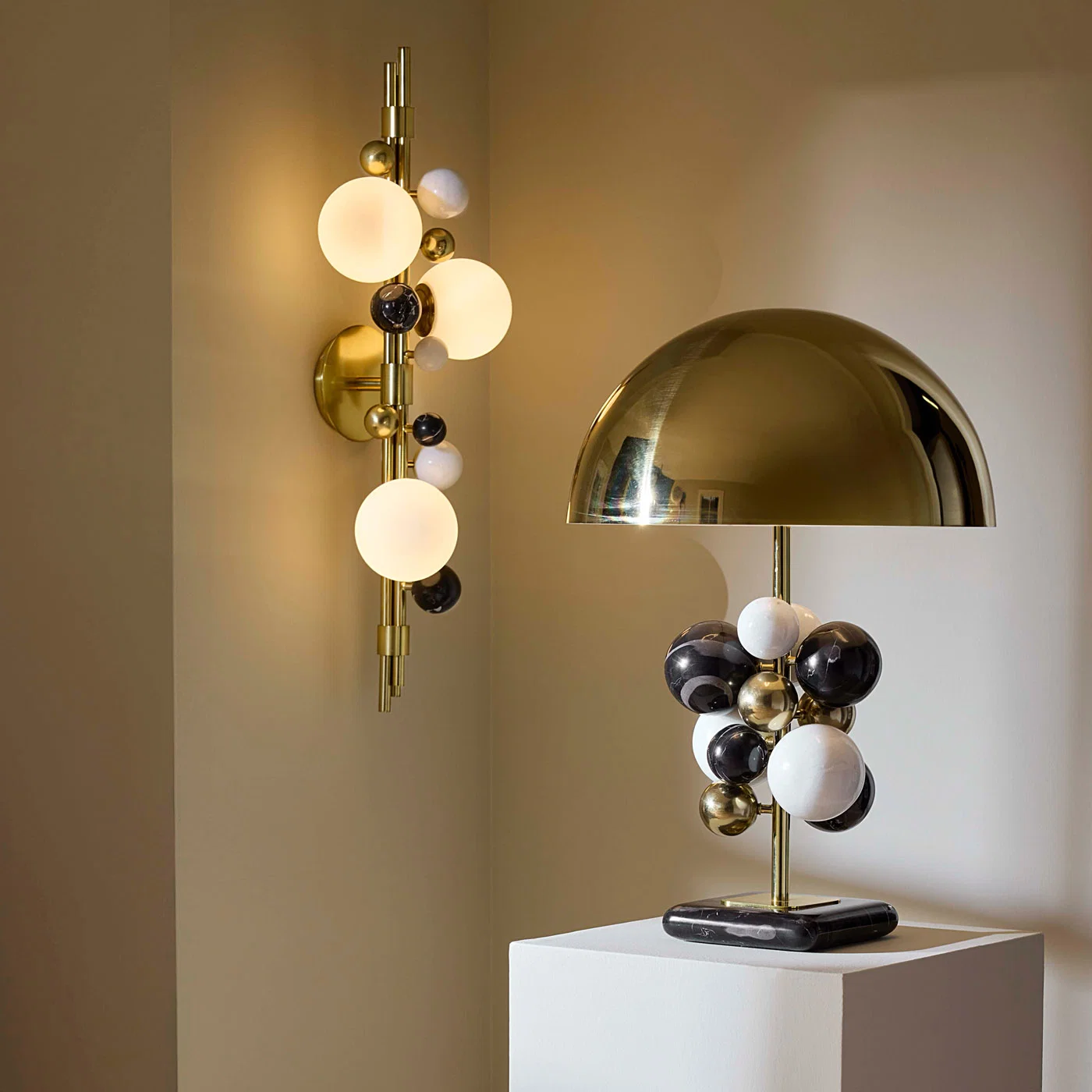 Globo Lampe de Table Noire/Blanche-2