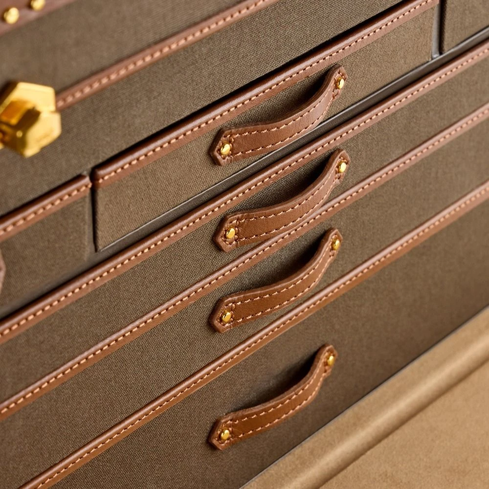 Ida Extra Large Jewelry Trunk in Khaki-5