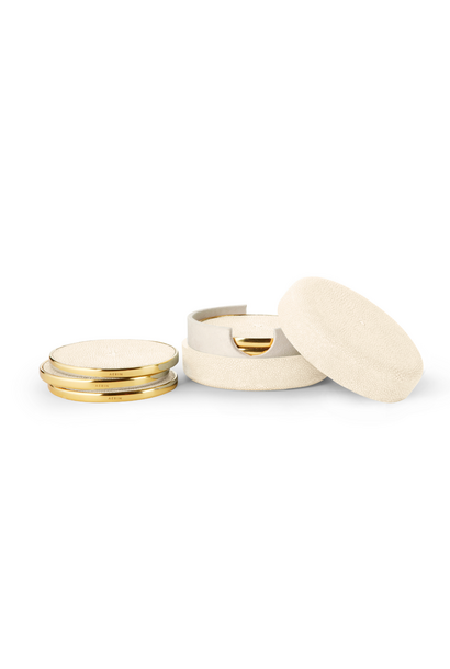 Shagreen Coaster Set of 4 Cream