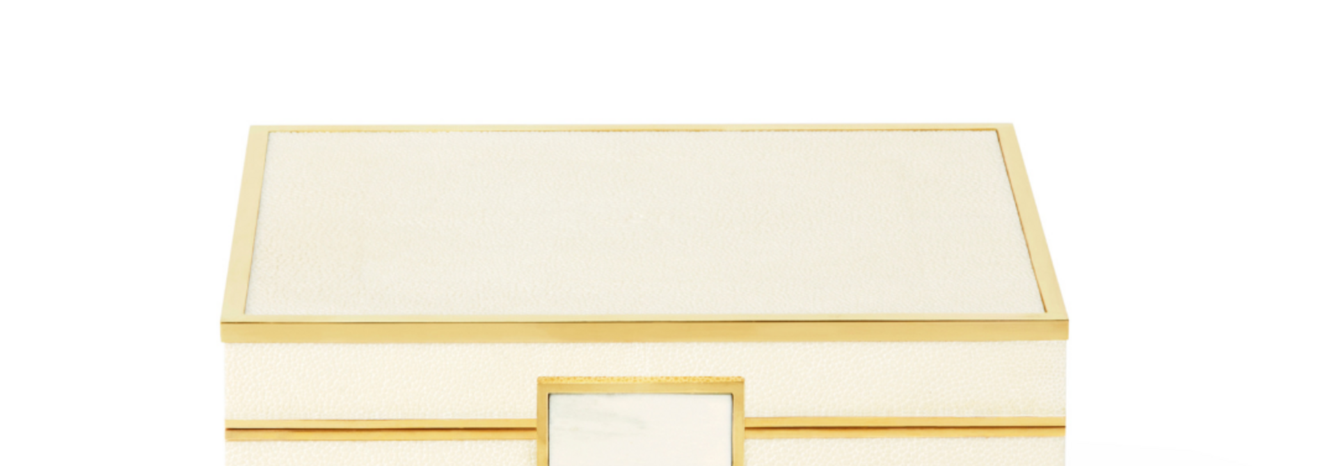 Classic Shagreen Boîte à Bijoux Cream Petite