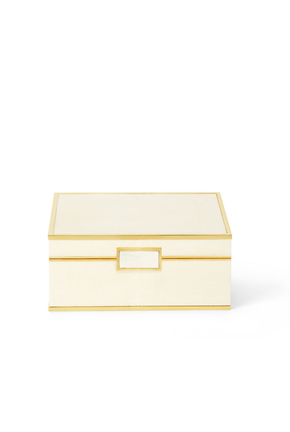 Classic Shagreen Boîte à Bijoux Cream Petite