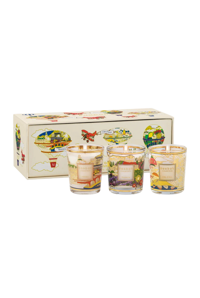 Trio de bougies de voyage Provence – Monaco – Côte d’Azur