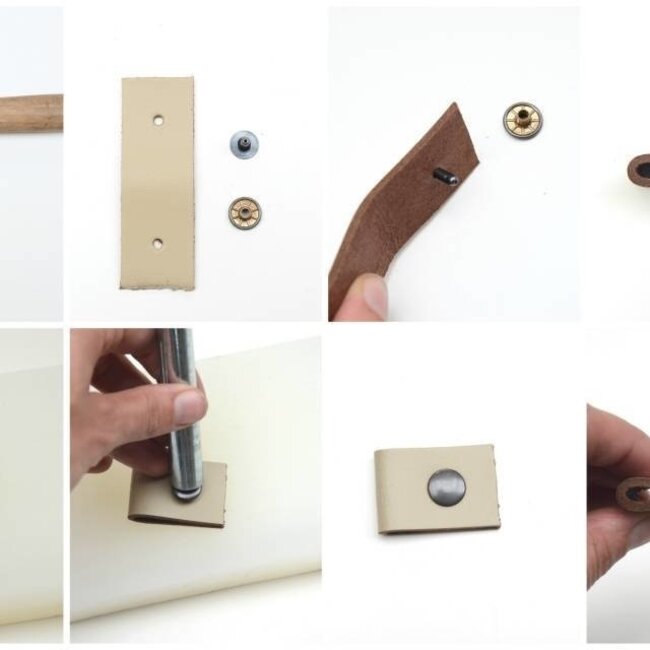 Holnieten dubbele kop | 9 x 6mm | 24 stuks