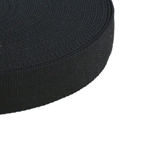 Zwart | Tassenband | Katoenlook