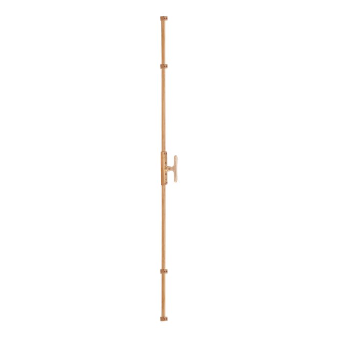 Dauby Dauby decoratief raambeslag "Pure Line T-vorm"  ruw brons gepolijst  per stuk