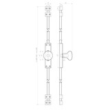 Dauby Dauby decoratief raambeslag "Pure Line rond"  mat wit brons  per stuk