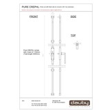 Dauby Dauby decoratief raambeslag "Pure Line L-vorm"  ruw metaal  per stuk