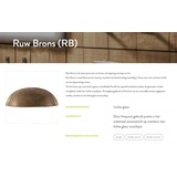 Dauby Dauby decoratief raambeslag "Pure Line type 1925+"  ruw brons  per stuk