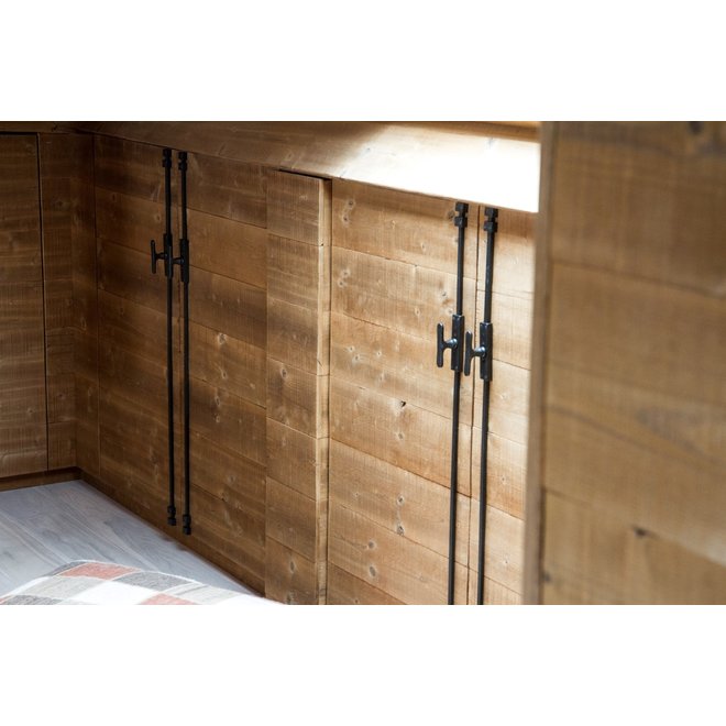 Dauby Dauby decoratief raambeslag "Pure Line T-vorm"  verouderd ijzer - zwart  per stuk