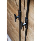 Dauby Dauby decoratief raambeslag "Pure Line T-vorm"  verouderd ijzer - zwart  per stuk