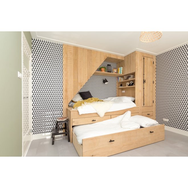 Dauby Dauby decoratief raambeslag "Pure Line T-vorm"  verouderd ijzer - zwart  per stuk