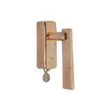 Dauby Dauby Pure Line raamklink type 2017 draai/kiep ruw brons gepolijst afsluitbaar per stuk