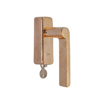 Dauby Pure Line raamklink type 1928 brons gepolijst Dauby Pure Line raamklink type 1928 brons gepolijst