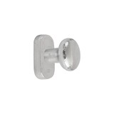 Dauby Dauby Pure Line raamklink rond  wit brons  per stuk