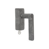 Dauby Dauby Pure Line raamklink type 1928 ruw metaal afsluitbaar rechts per stuk