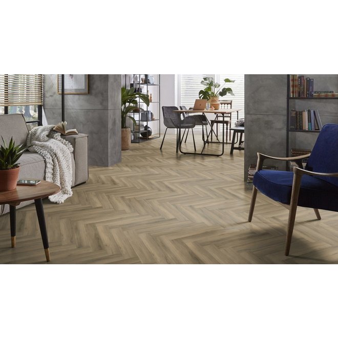 Ambiant Plak PVC vloer visgraat Light Brown