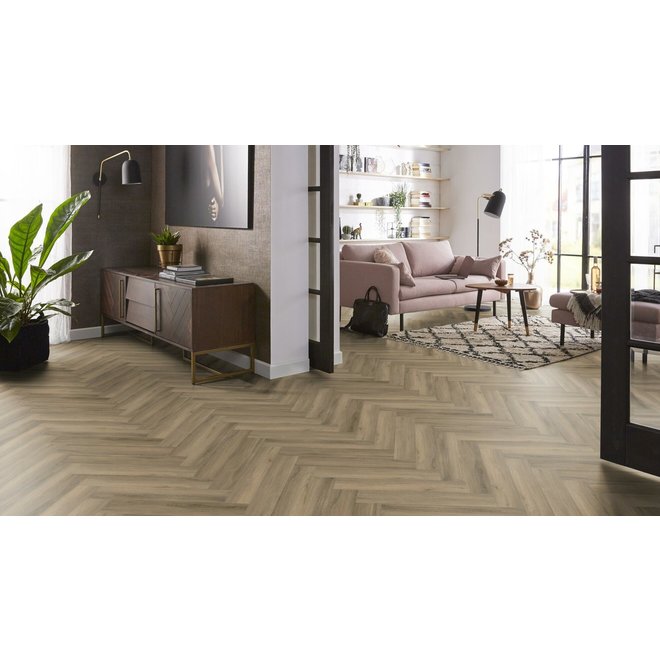 Ambiant Plak PVC vloer visgraat Light Brown