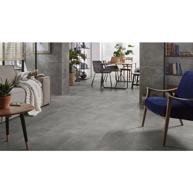 Ambiant Ambiant PVC vloer betonlook tegels 91x45,5cm kleur Dark Grey