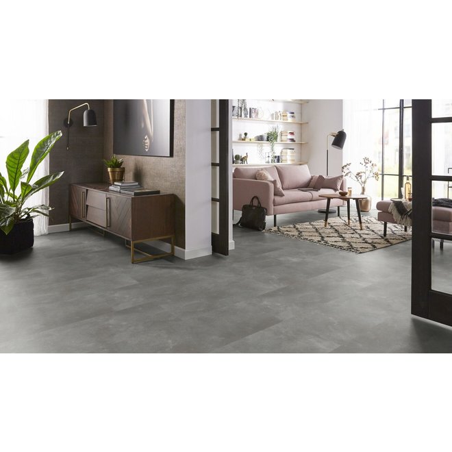 Ambiant Ambiant PVC vloer betonlook tegels 91x45,5cm kleur Dark Grey