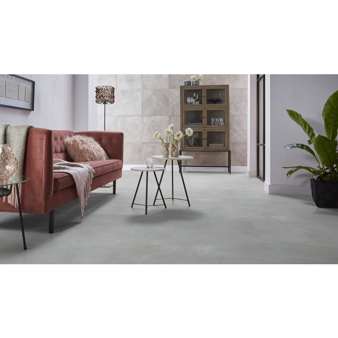Ambiant Ambiant PVC vloer betonlook XL tegels 91,4 x 91,4cm kleur Light Grey