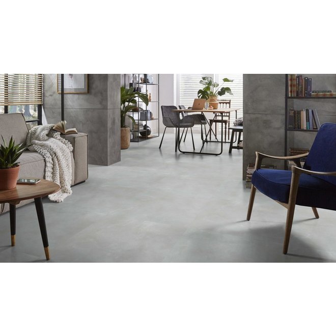 Ambiant Ambiant PVC vloer betonlook XL tegels 91,4 x 91,4cm kleur Light Grey