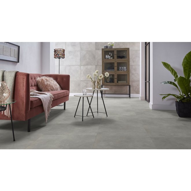 Ambiant Ambiant Klik PVC vloer betonlook tegels 61x61cm kleur Light Grey