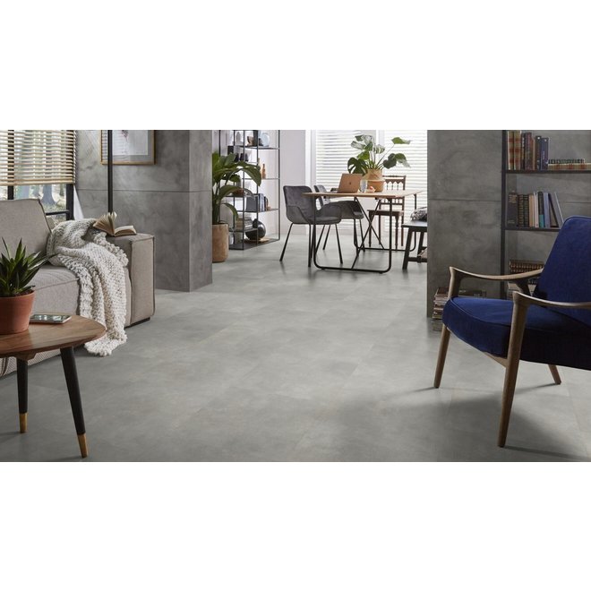 Ambiant Ambiant Klik PVC vloer betonlook tegels 61x61cm kleur Light Grey