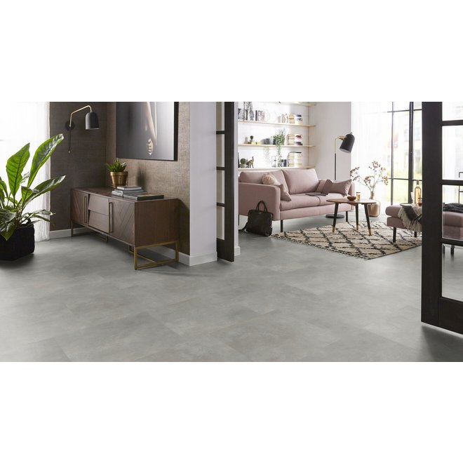 Ambiant Ambiant Klik PVC vloer betonlook tegels 61x61cm kleur Light Grey