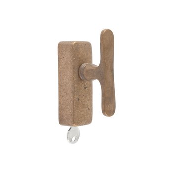 Dauby Pure Line raamklink draai/kiepraam ruw brons Dauby Pure Line raamklink draai/kiepraam ruw brons