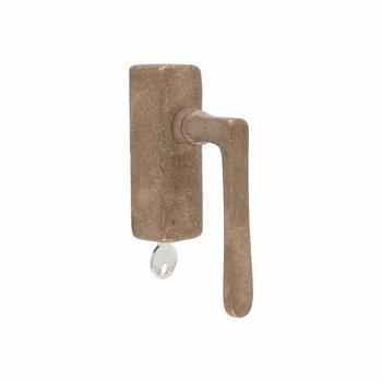 Dauby Pure Line raamklink ruw brons Dauby Pure Line raamklink ruw brons