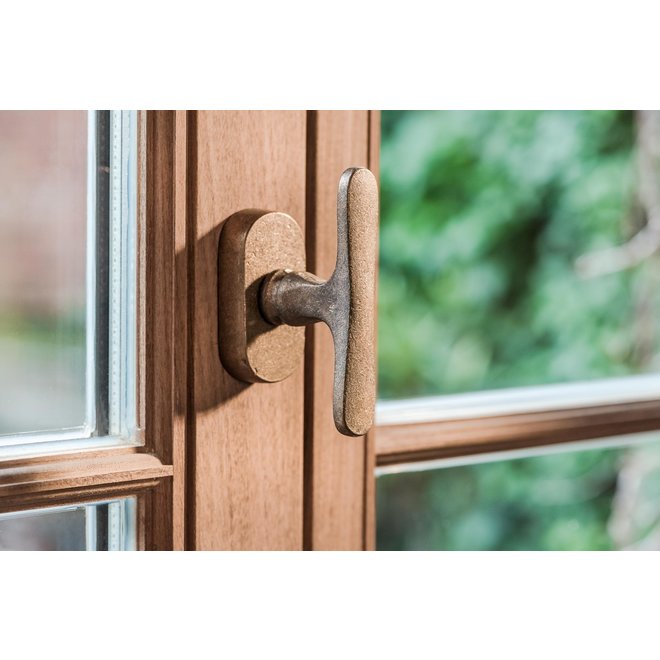 Dauby Dauby Pure Line raamklink T-vorm  ruw brons  per stuk
