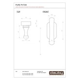 Dauby Dauby Pure Line raamklink T-vorm brons gepolijst  per stuk