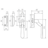 Dauby Dauby Pure Line raamboom ''Sylt''   brons gepolijst rechts per stuk