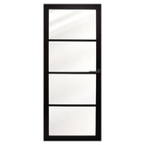 Austria Industriële staallook deur links zwart incl. glas