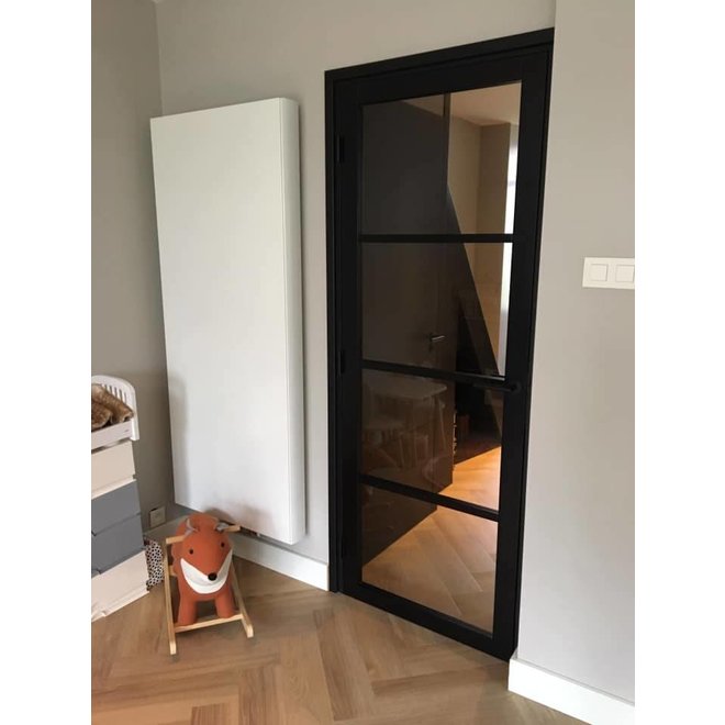 Austria Industriële staallook deur links zwart incl. glas