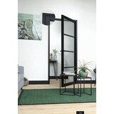 Austria Industriële staallook deur links zwart incl. glas